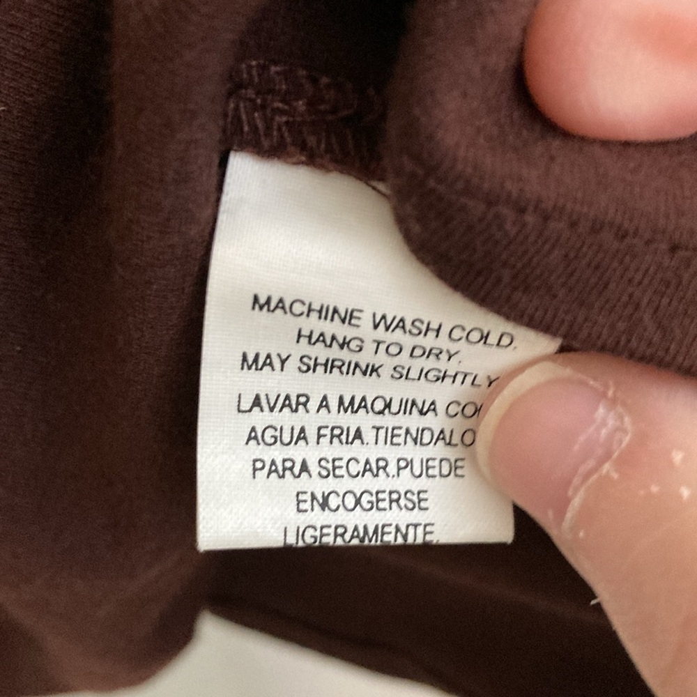 Eileen Fisher M Brown Crew Neck Long Sleeve Tee Shirt - Picture 4 of 5